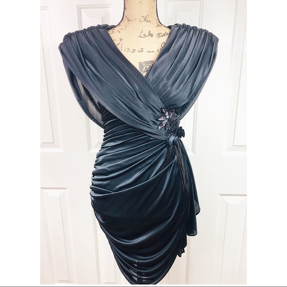 Taurus Nites Dresses & Skirts - Vintage Taurus Nites Petites Jeweled Bodycon Dress